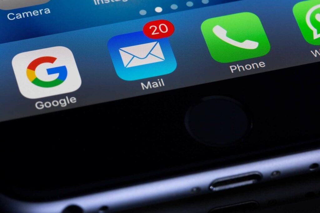 A Smart Phone close up on the email app icon.

Photo by Torsten Dettlaff from Pexels