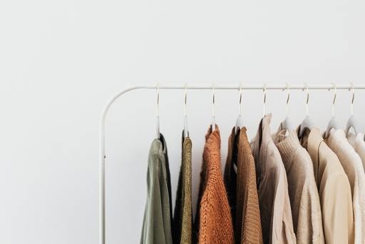 Coats on a rack