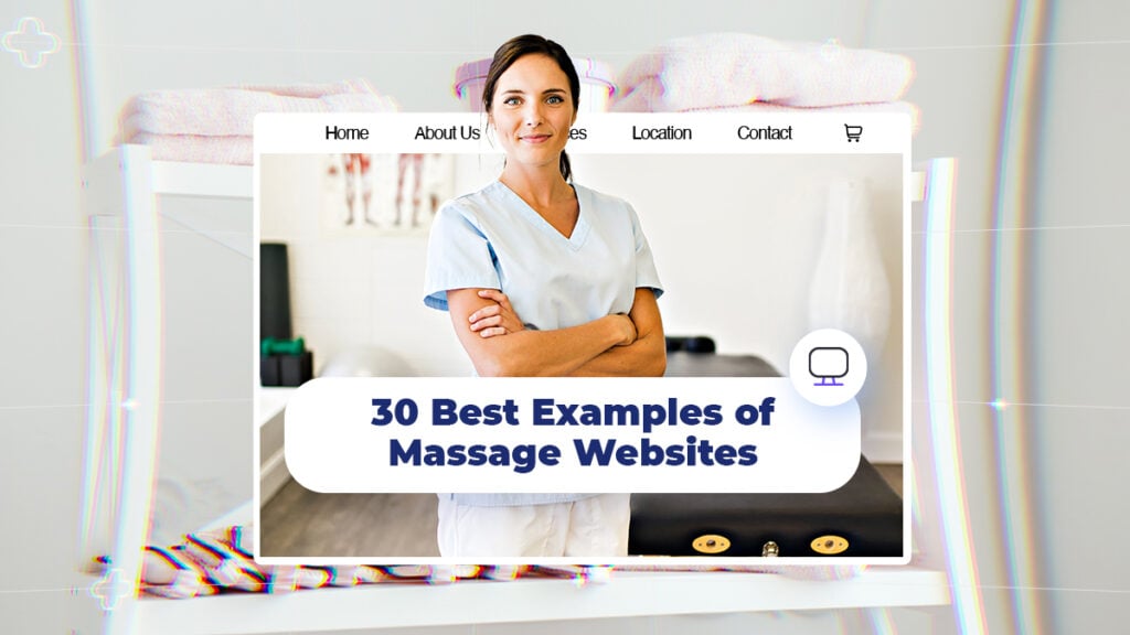 Website with a masseur on top