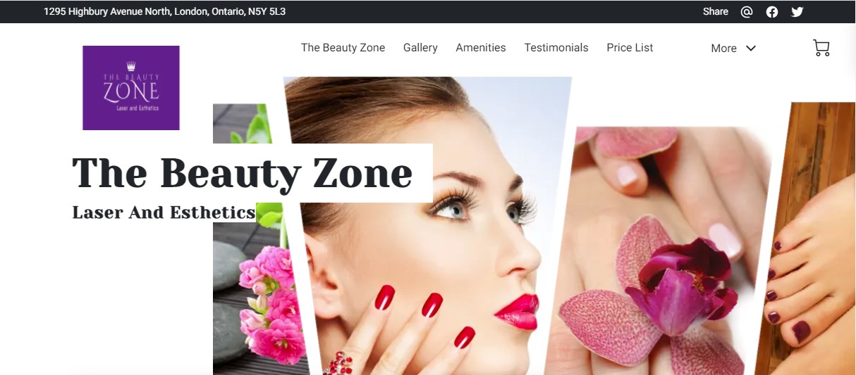 A Screenshot of The Beauty Zone, a UENI-made Beauty parlour
