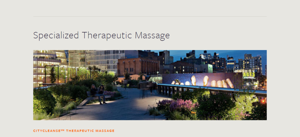 city touch Massage website example