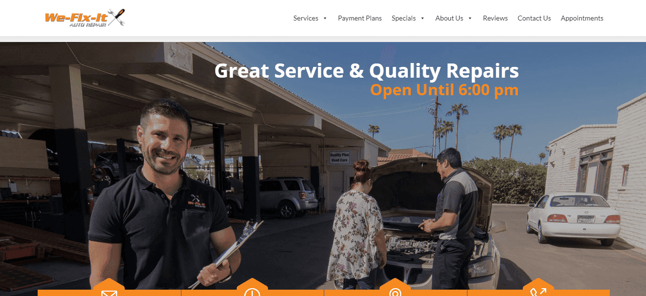 Fix It Auto Repair's Homepage