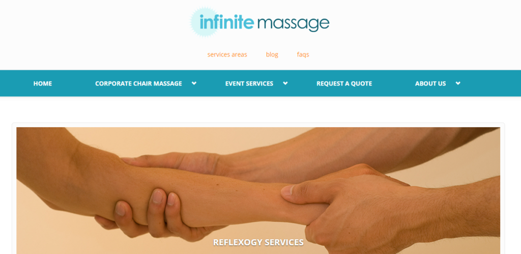 Massage website example