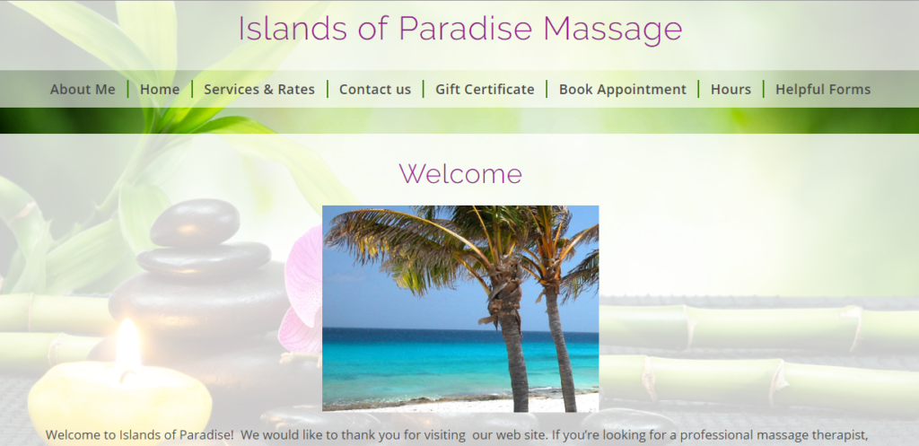 islands-of-paradise Massage website example