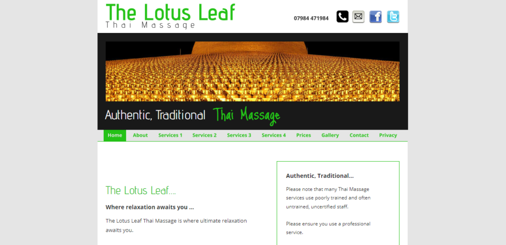 lotus-leaf website example