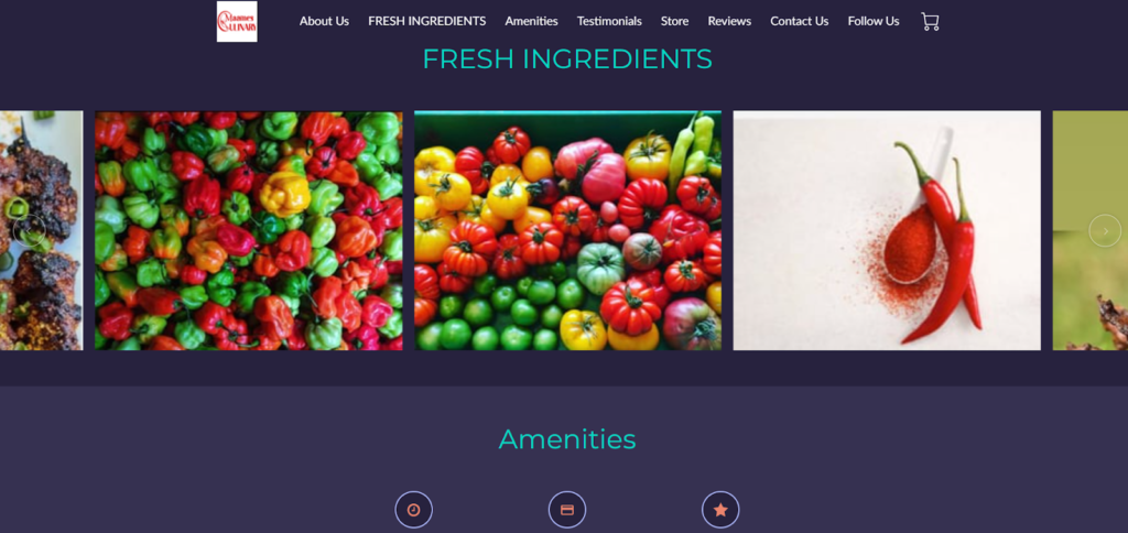 Maames Culinary Food small business website