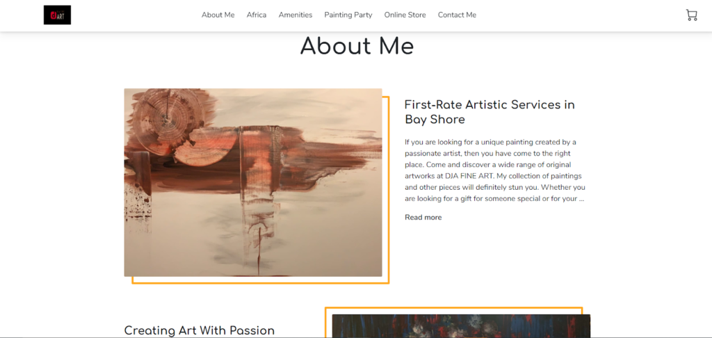 DJA Fine Art online portfolio