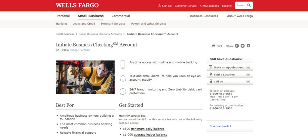 Wells Fargo Business Checking Account