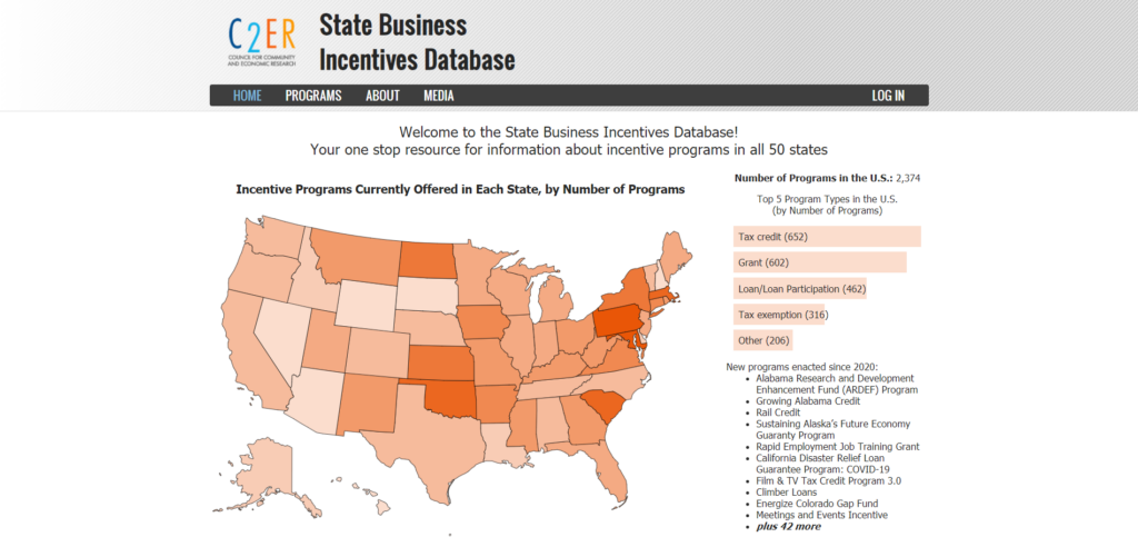 State Business Incentives Database