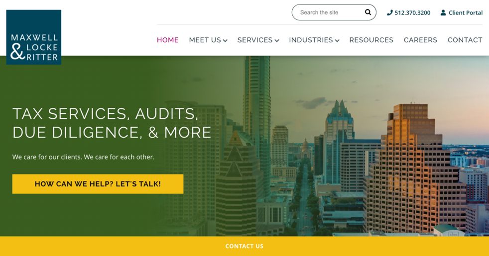 Maxwell locke accounting website example