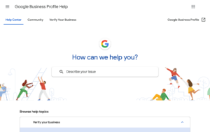 Google business profile help