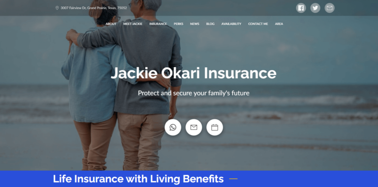 Jackie Okari Insurance Homepage