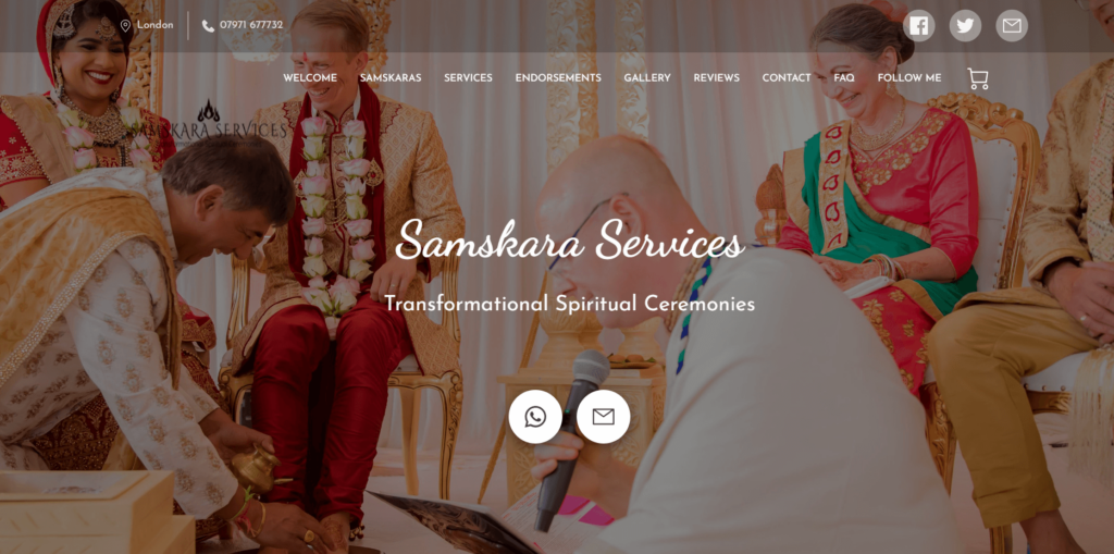 Samskara Vidhi Services Homepage