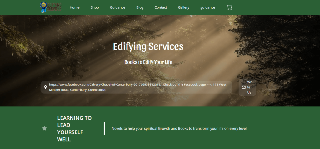 Edifying Services Webpage
