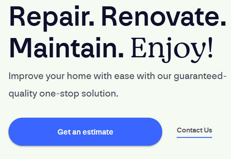 Get an Estimate CTA Button Example