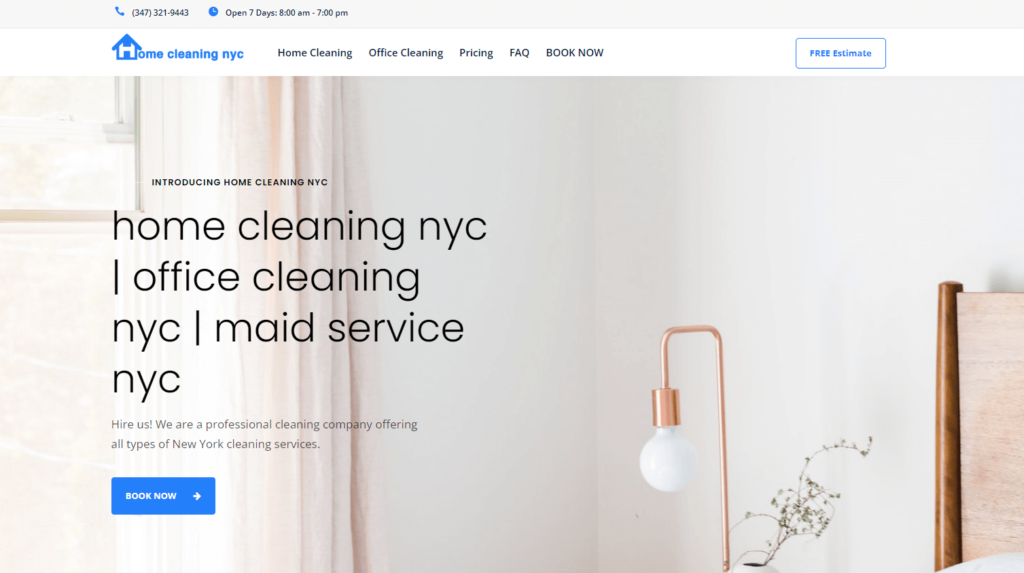 HomeCleaningNYC homepage