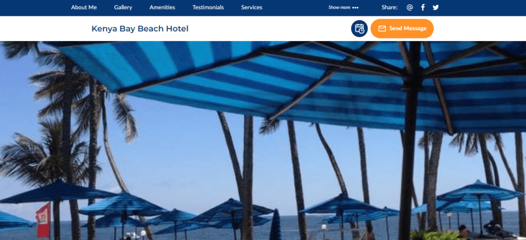 Kenya Bay Beach Hotel Website