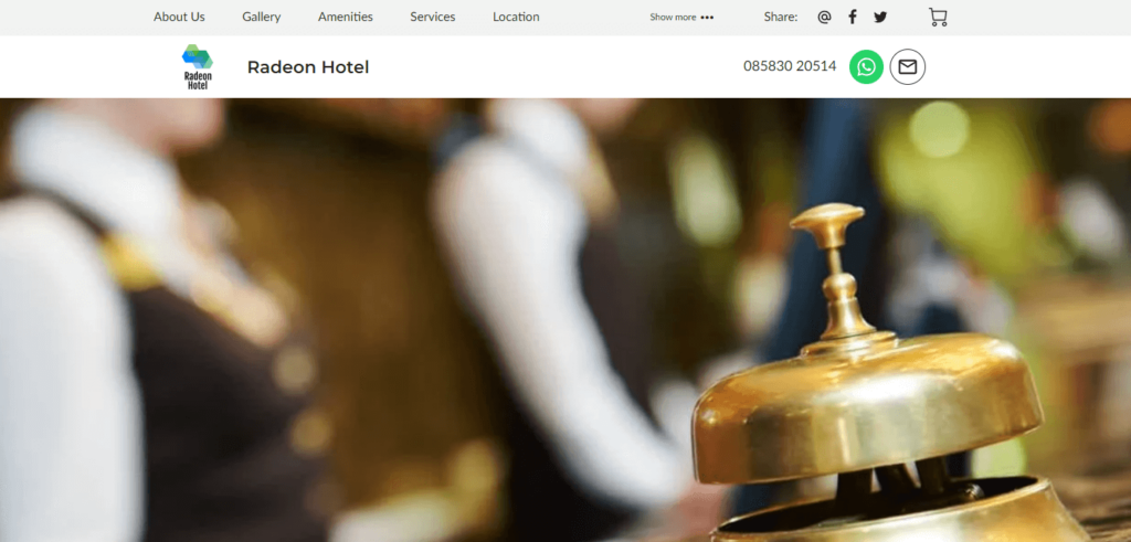 Radeon Hotel's website