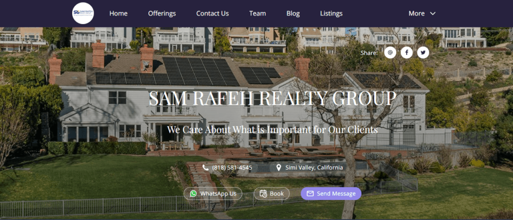 Sam Rafeh Realty Group's website