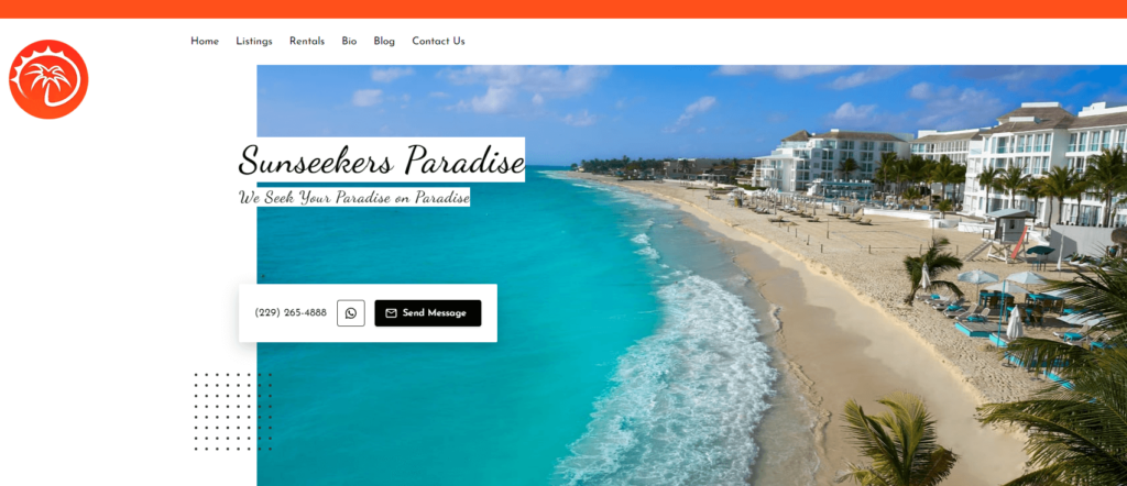 Sun Seekers Paradise Website Design