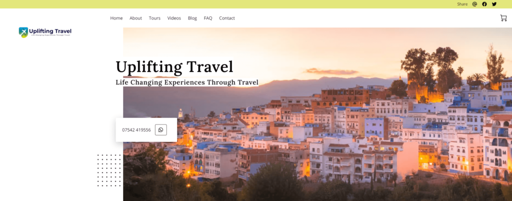 Uplifting Travel Website