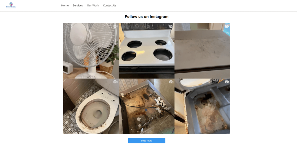 Better Cleaning Instagram Implementation Example
