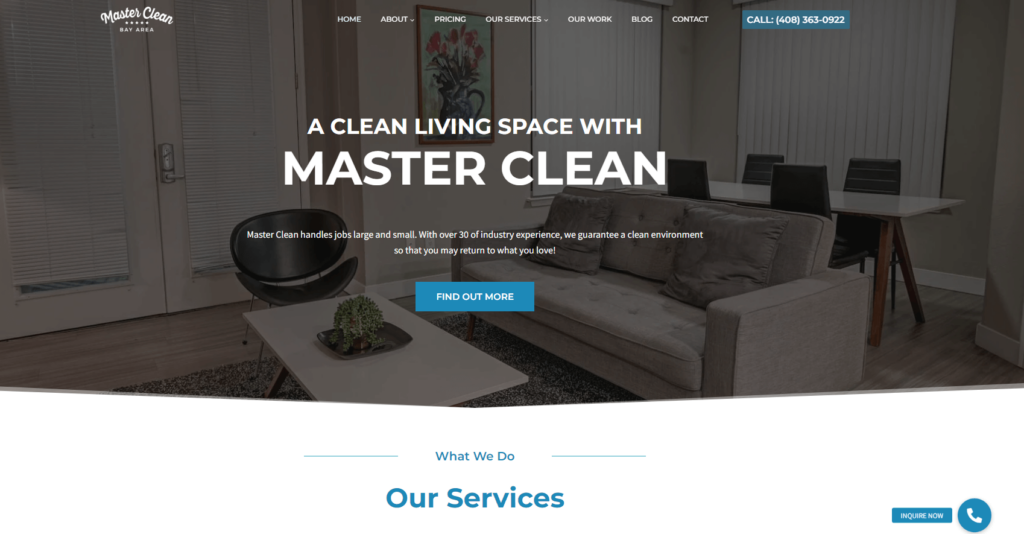 Master Clean Website