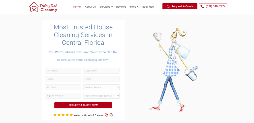 Ruby Red Cleaning Homepage