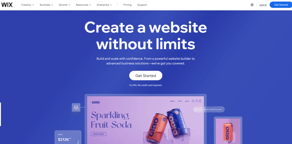 Wix Homepage