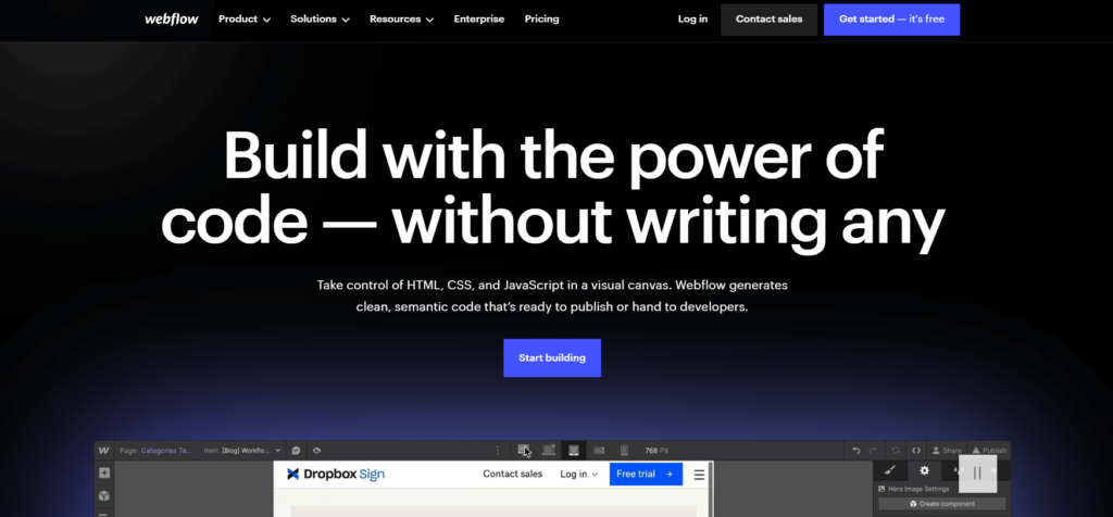 Webflow Homepage