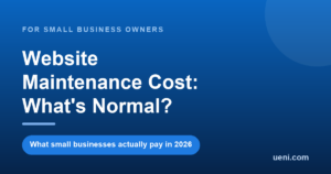 Website maintenance cost 2026 guide cover asking what's normal to pay