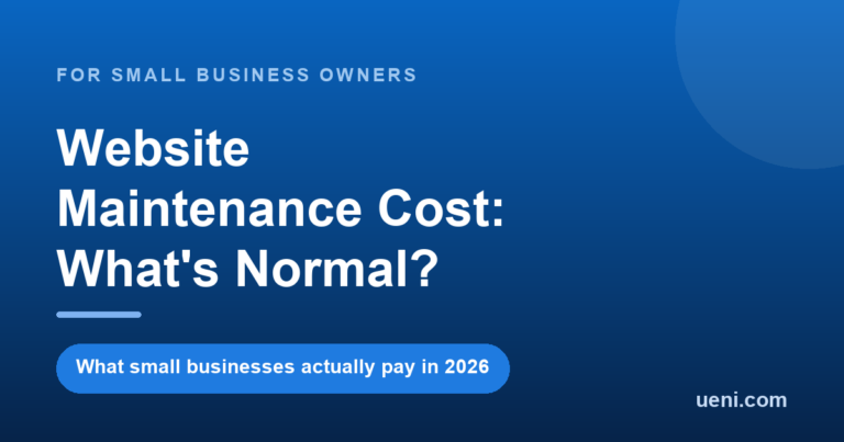Website maintenance cost 2026 guide cover asking what's normal to pay