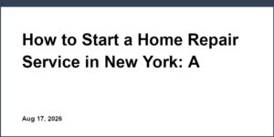 How to Start a Home Repair Service in New York: A Step-by-Step Guide