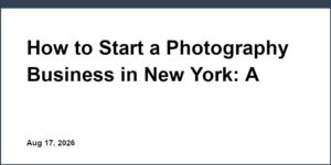 How to Start a Photography Business in New York: A Step-by-Step Guide